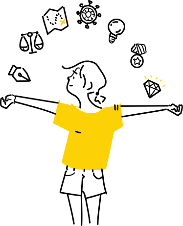 Junger Mensch in Begleitung